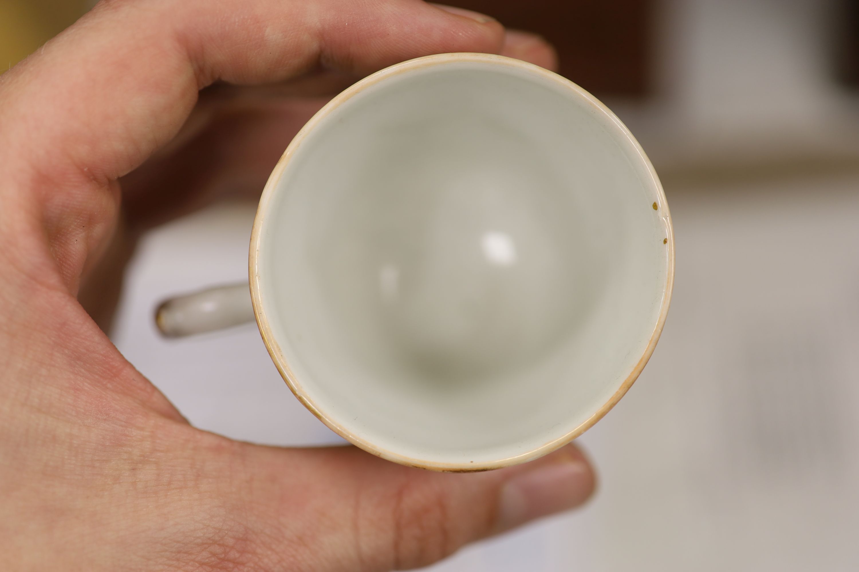 A 19th century Chinese famille rose five piece porcelain tea set